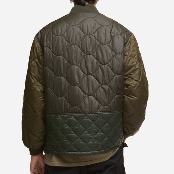 CORDING QUILTED JACKET - ARMY GREEN