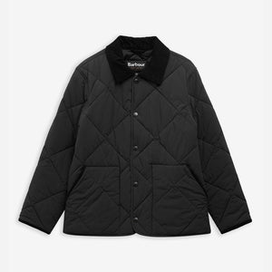 Barbour - LIDDESDALE SHORT QUILTED JACKET - BLACK -  - Main Front View