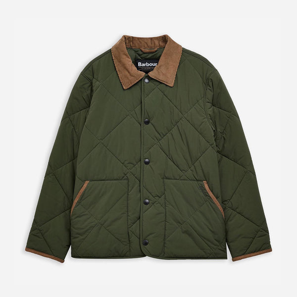 LIDDESDALE SHORT QUILTED JACKET - OLIVE