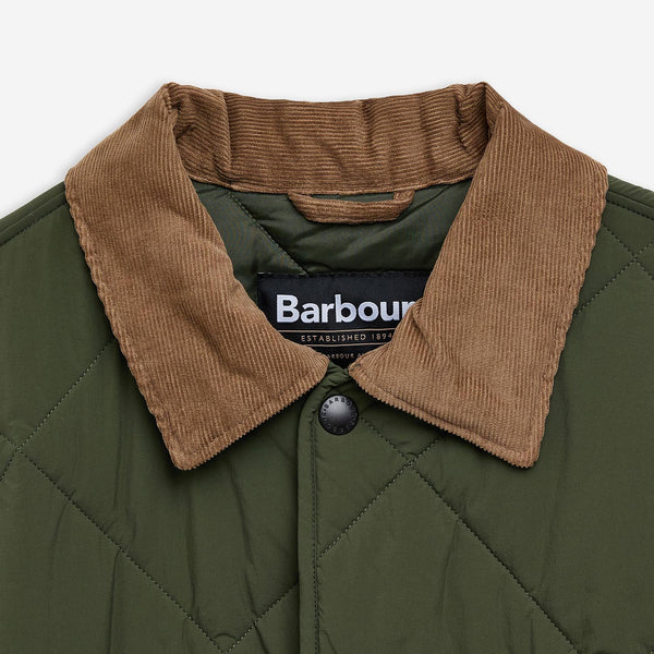 LIDDESDALE SHORT QUILTED JACKET - OLIVE