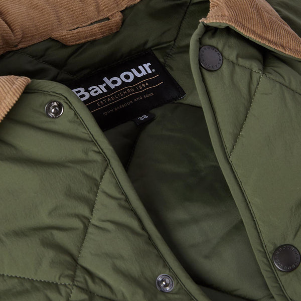 LIDDESDALE SHORT QUILTED JACKET - OLIVE