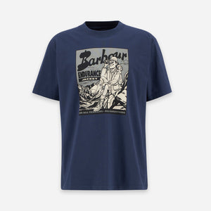 Barbour - CONDITIONS T-SHIRT - NAVY -  - Main Front View