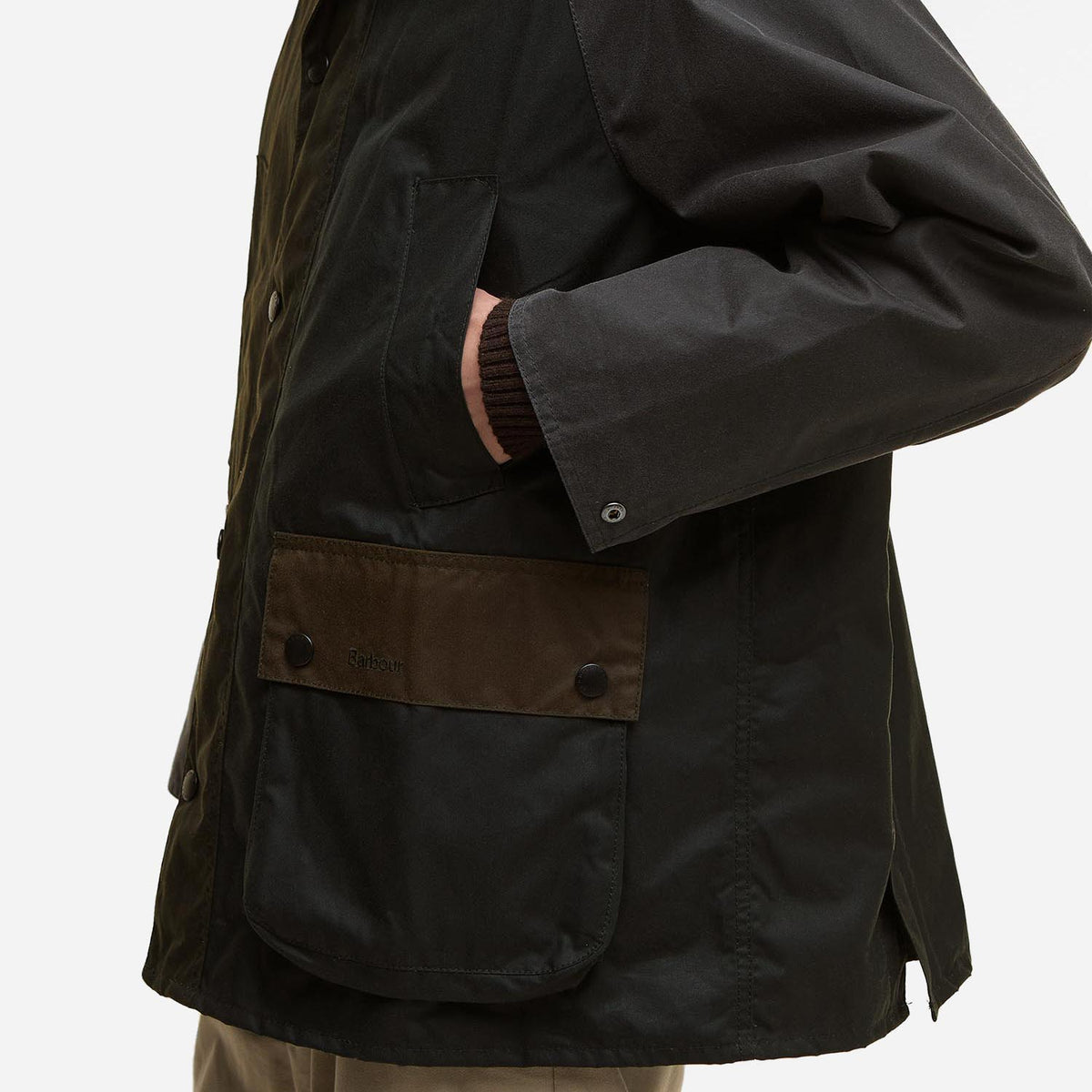 Barbour BEDALE PATCHWORK WAX JACKET - SAGE MULTI - The Great Divide