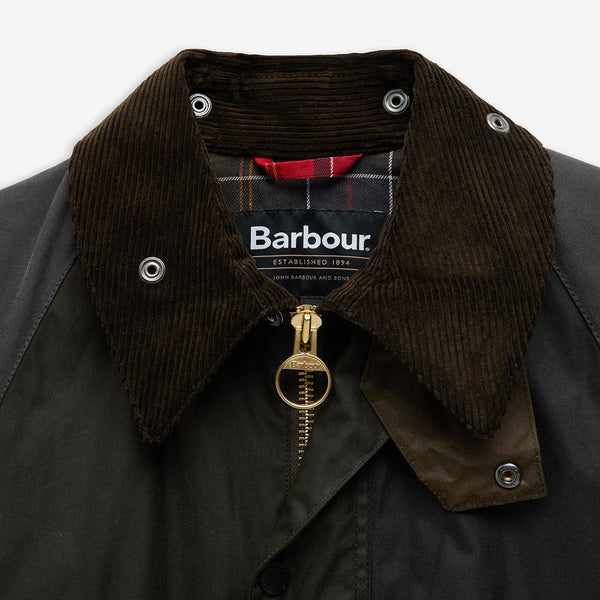 BEDALE PATCHWORK WAX JACKET - SAGE MULTI