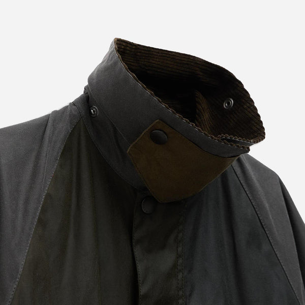 BEDALE PATCHWORK WAX JACKET - SAGE MULTI