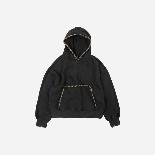 Frizmworks Needle Stitch Pullover Hoody - Black Brown