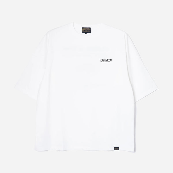 GARMENT DYE FOOTBALL T-SHIRT - OFF WHITE