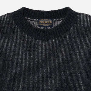 Pendleton - LAMBSWOOL CREW SWEATER - BLACK -  - Alternative View 1