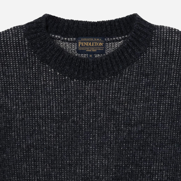 LAMBSWOOL CREW SWEATER - BLACK
