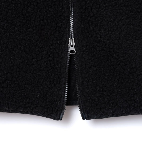 SHERPA BOA FLEECE VEST - BLACK