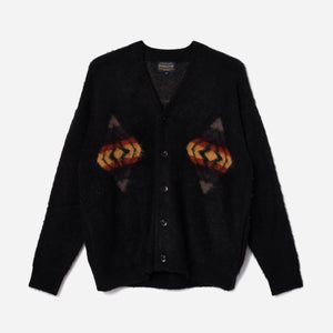 Pendleton - SHAGGY CARDIGAN - BLACK HARDING -  - Main Front View