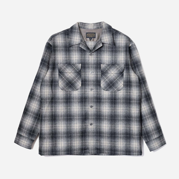 CRAFTED IN JAPAN WOOL SHIRT - GREY/BLACK