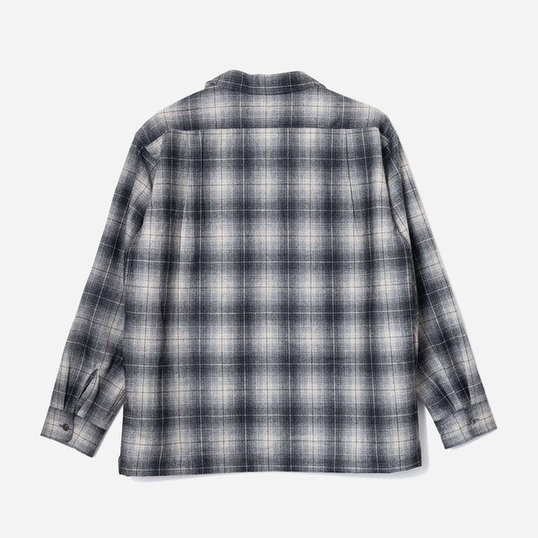 CRAFTED IN JAPAN WOOL SHIRT - GREY/BLACK