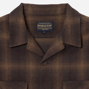 Pendleton - OPEN COLLAR PLAID SHIRT - BROWN/BEIGE -  - Alternative View 1
