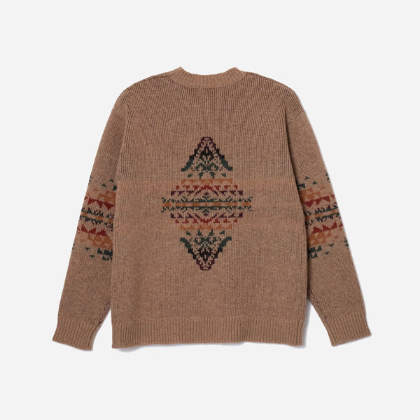 LAMBSWOOL CREWNECK SWEATER - TAN