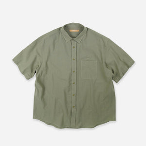 Frizmworks - OG DOBBY WEAVE SEERSUCKER HALF SHIRT - OLIVE -  - Main Front View
