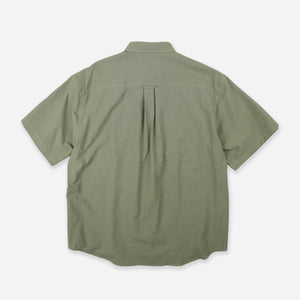 Frizmworks - OG DOBBY WEAVE SEERSUCKER HALF SHIRT - OLIVE -  - Alternative View 1