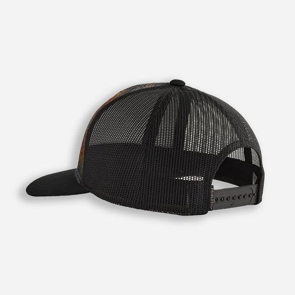 WOOL TRUCKER CAP - BROWN/MULTI OMBRE STRIPE