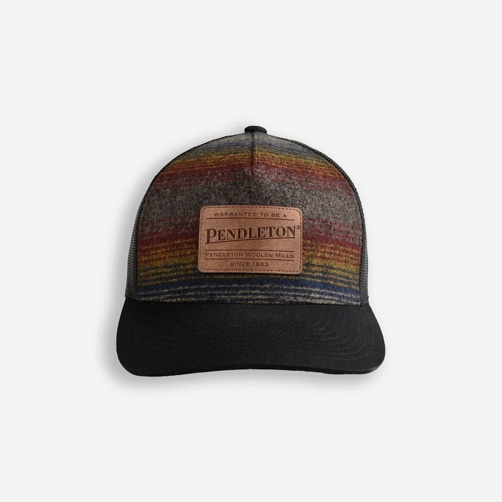 Pendleton WOOL TRUCKER CAP BROWN MULTI OMBRE STRIPE The Great Divide
