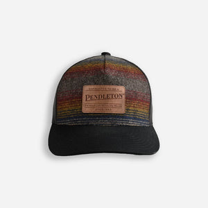 Pendleton - WOOL TRUCKER CAP - BROWN/MULTI OMBRE STRIPE -  - Main Front View