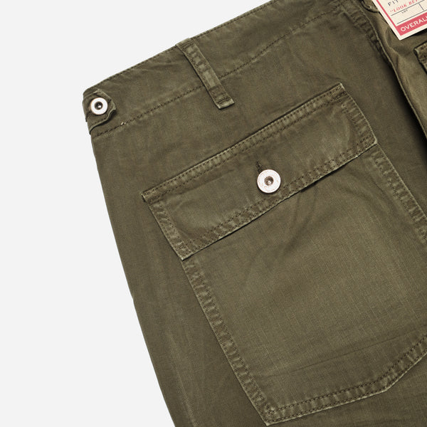 RELAXED FATIGUE PANT MADE IN ITALY - WASHED OLIVE
