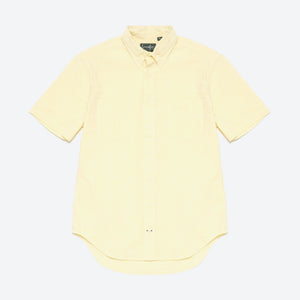 Gitman Vintage - Seersucker Short Sleeve Oxford Shirt - Yellow -  - Main Front View