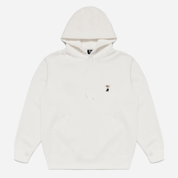 ROSTER BEAR HOODIE -  WHITE