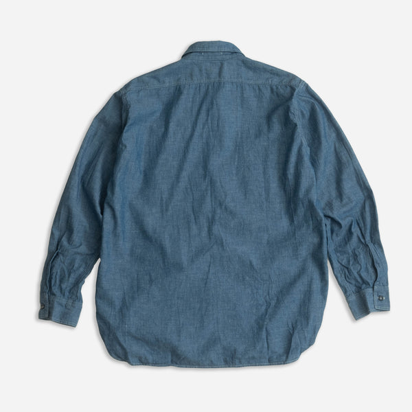 VINTAGE CHAMBRAY WORK SHIRT - INDIGO BLUE