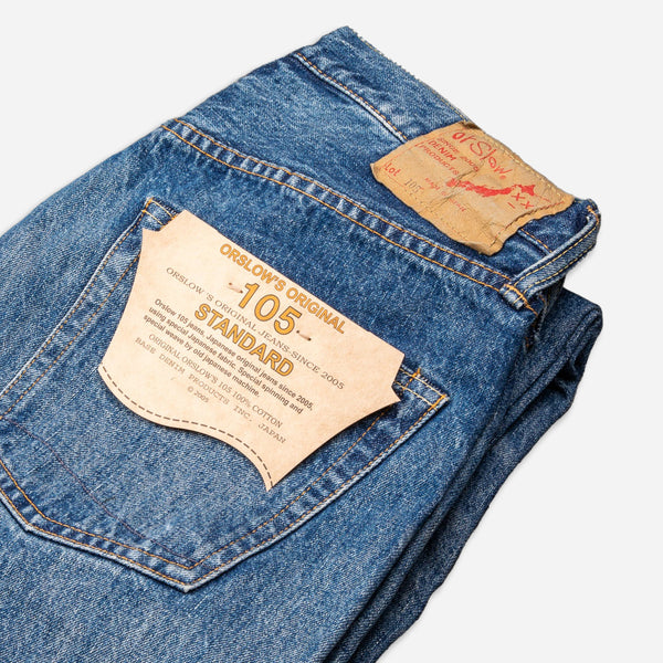 105 STANDARD SELVEDGE DENIM - 2 YEAR WASH