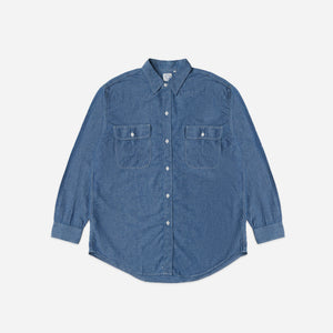 Orslow - Orslow Chambray Work Shirt With Flap Pocket -  - Main Front View