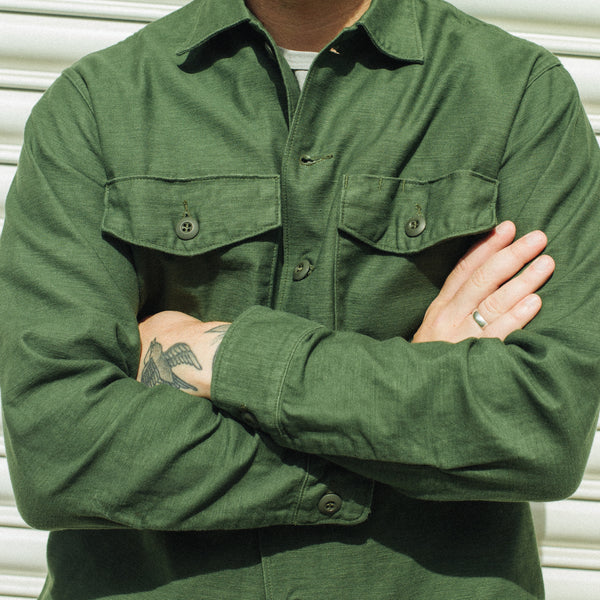 army fatigue dress shirt OrSlow US Army Fatigue Shirt Black