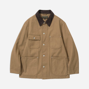 Uniform Bridge - OXFORD COVERALL CHORE JACKET - BROWN -  - Main Front View