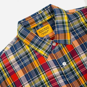 Original Madras Trading Company - LAX MADRAS CHECK SS SHIRT - NAVY/YELLOW -  - Alternative View 1