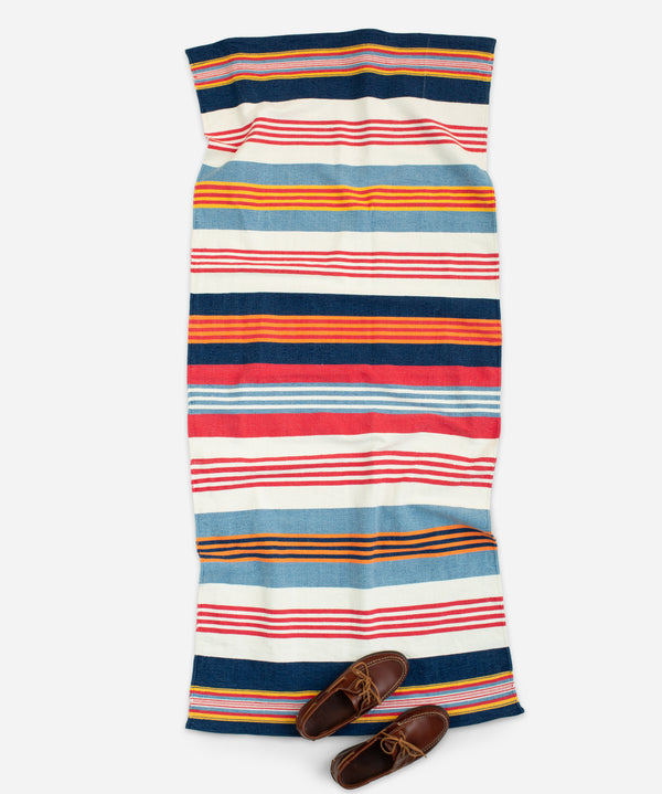 STRIPED BEACH MATT - RED/MULTI