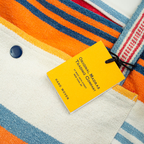 MAT WEAVE BEACH TOTE BAG - MULTI