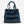 Load image into Gallery viewer, MAT WEAVE BEACH TOTE BAG - NAVY STRIPE
