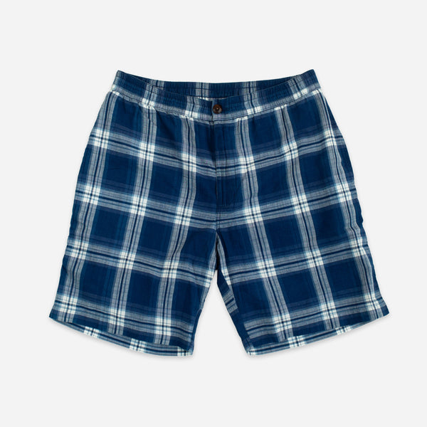 LAX CHECK MADRAS SHORTS - NAVY/WHITE