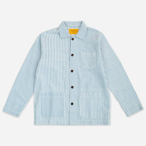 Original Madras Trading Company - NO 106 SHIRT JACKET - SEERSUCKER STRIPE BLUE -  - Main Front View