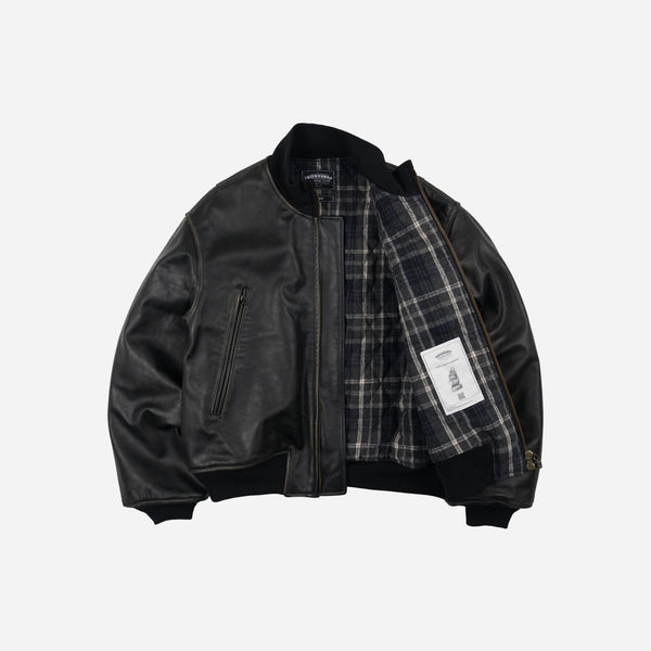 Frizmworks Patina Cowhide Tanker Jacket - Washed Black