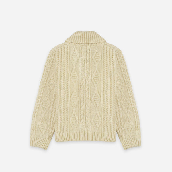 Pendleton Hoop Zip Cardigan - Cream