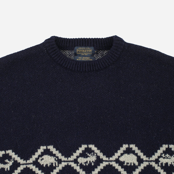 Pendleton Lost Trail Sweater - Navy
