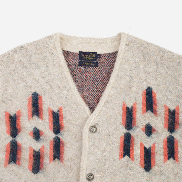 Pendleton Mohair Cardigan - Four Corners Ecru