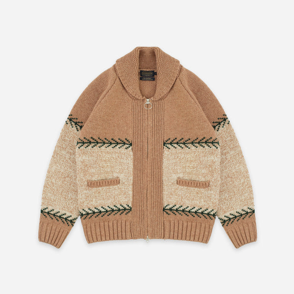 Pendleton Shawl Cowichan Cardigan - OG Oatmeal
