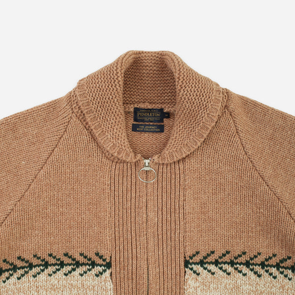 Pendleton Shawl Cowichan Cardigan - OG Oatmeal