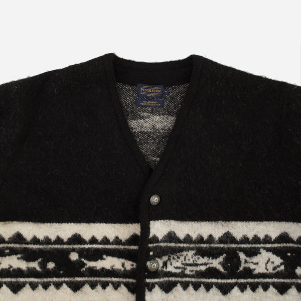 Pendleton Mohair Cardigan - Salmon Falls Black