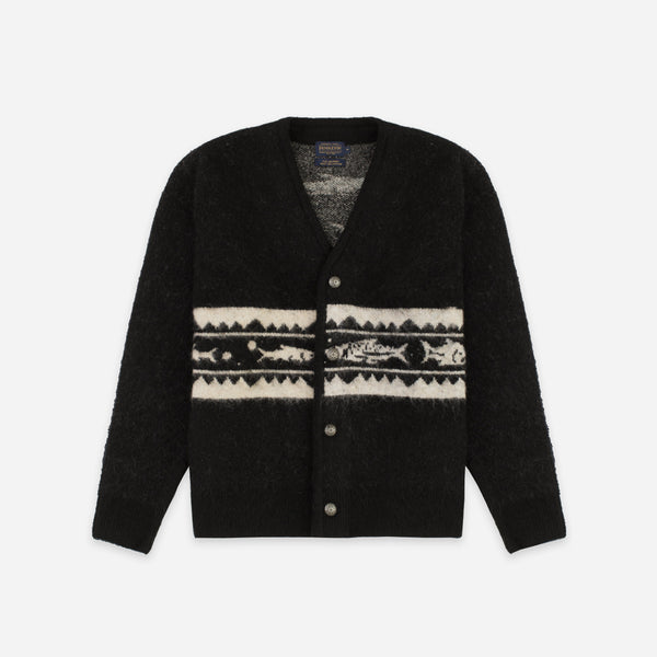 Pendleton Mohair Cardigan - Salmon Falls Black