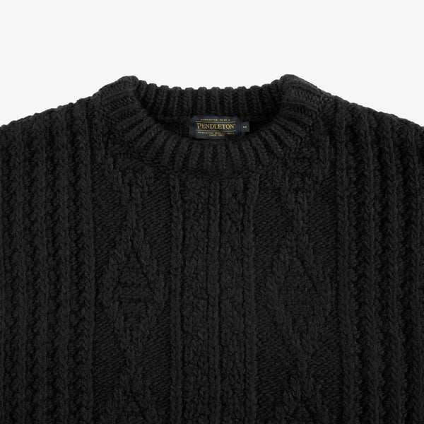Pendleton Cable Knit Sweater - Black
