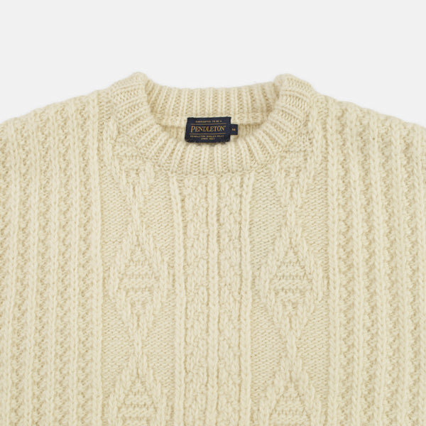 Pendleton Cable Knit Sweater - Cream