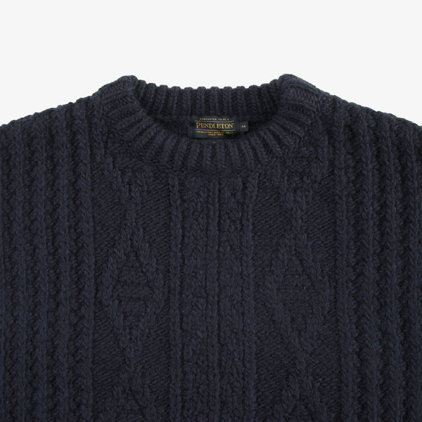 Pendleton Cable Knit Sweater - Navy