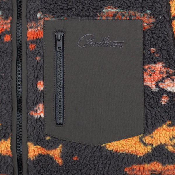 Jacquard Sherpa Fleece - Salmon Falls Scenic